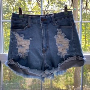 High Waisted Denim Shorts Fashion Nova M